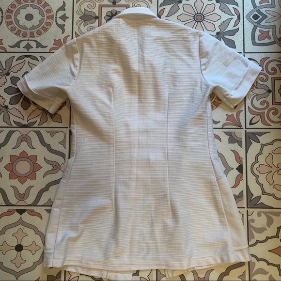 70s Disco Suit sexy white pant set Small Vintage - Picture 9 of 11